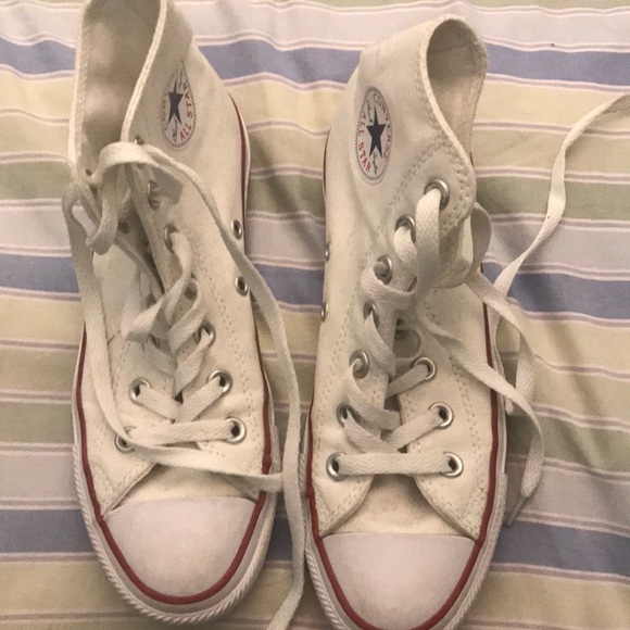Converse Shoes - White high top converse